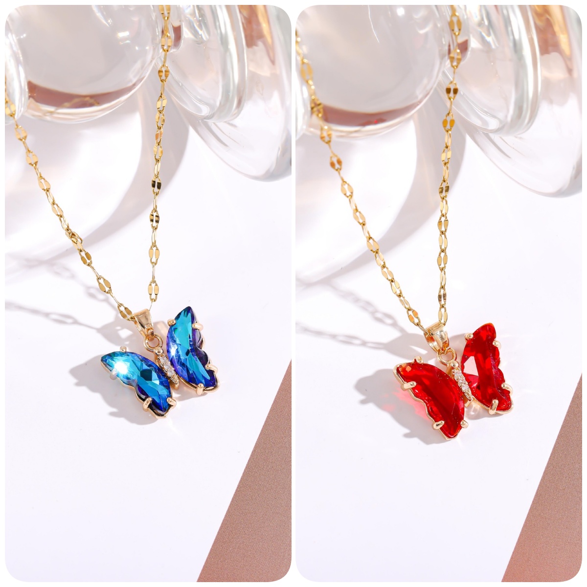 🔥COMPRE 1 GANHE 1 Colar Borboleta de Cristal GRÁTIS