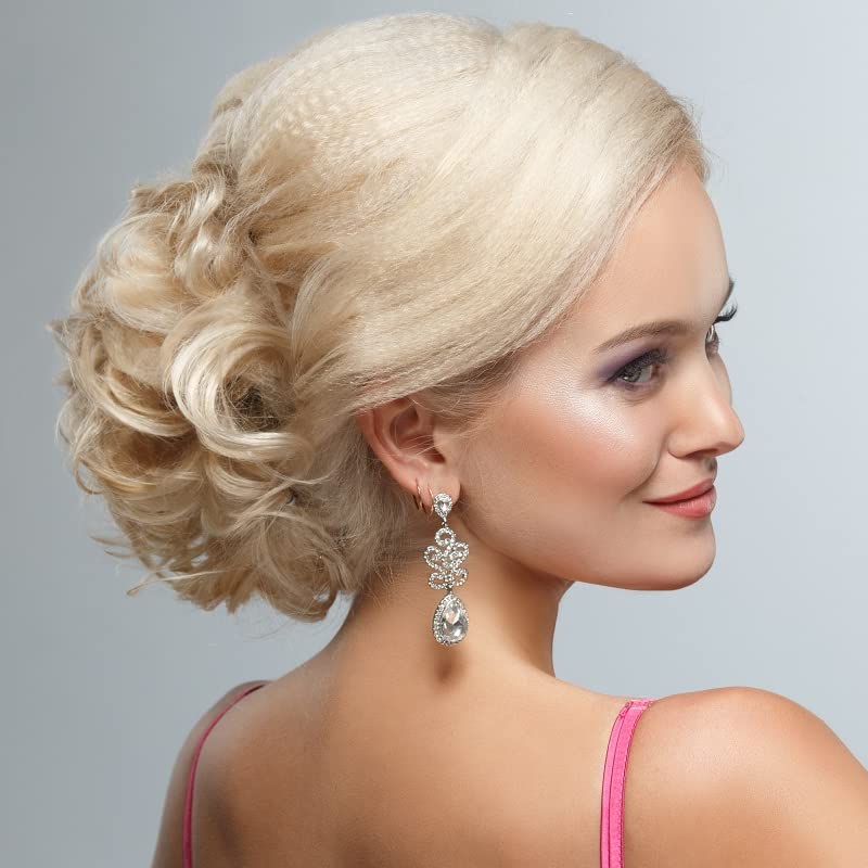 Extensão de coque de cabelo curto e encaracolado