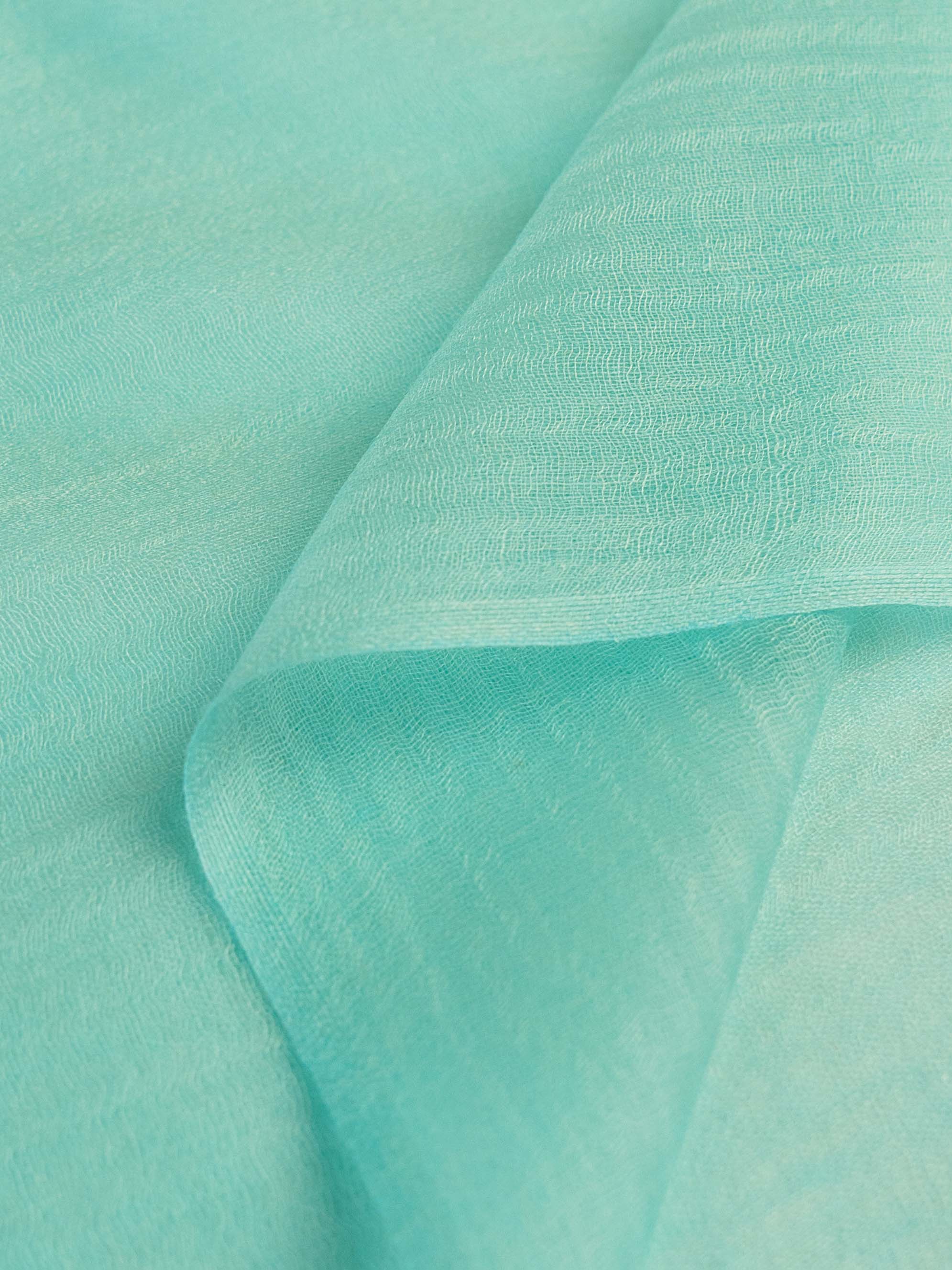 Featherlight Aqua Cashmere Scarf