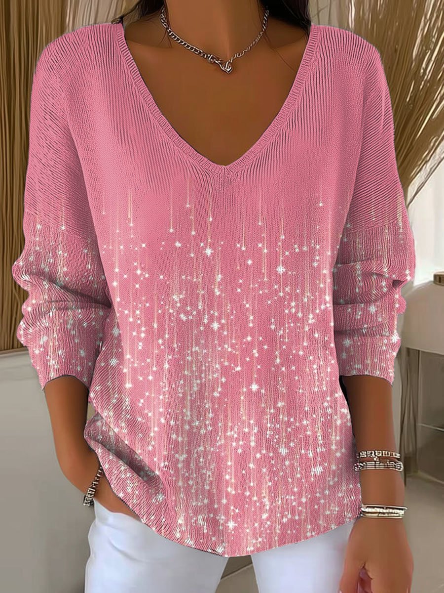 Women's Breast Cancer Awareness Casual Print Long Sleeve T-Shirt