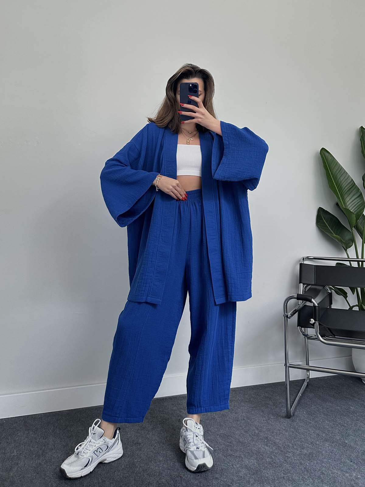 2023 novo outono solto e confortável cardigan de manga comprida + bolso de cintura alta calças casuais conjunto de duas peças