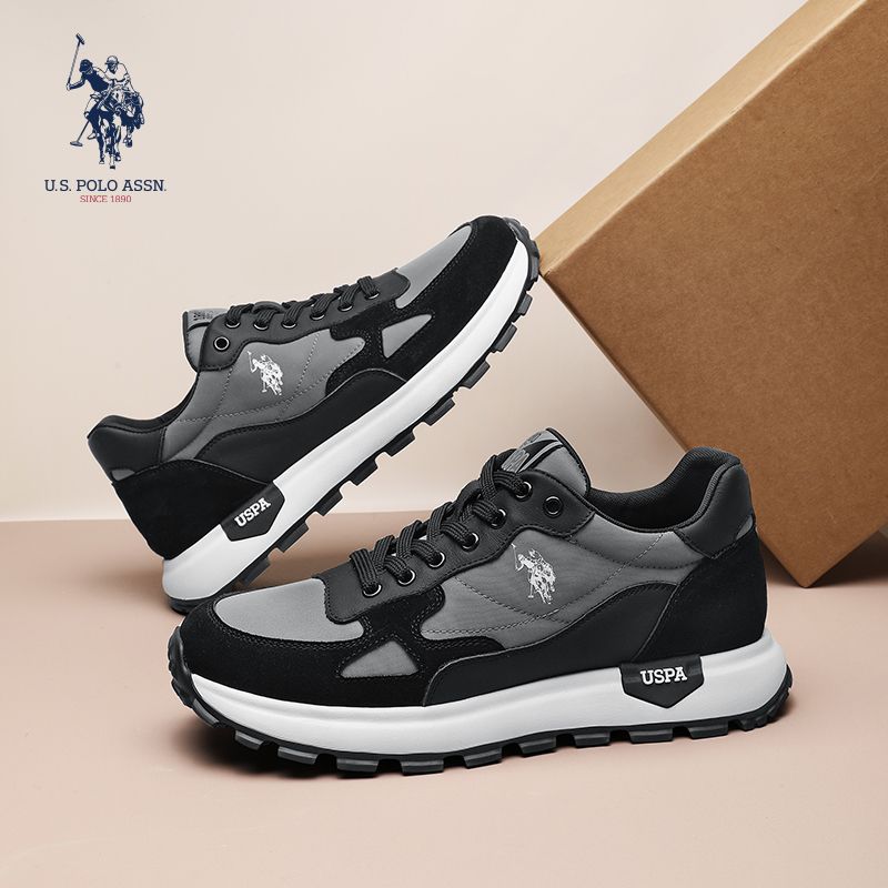 U.S. POLO ASSN.® Tênis de couro respirável versáteis e modernos para exteriores