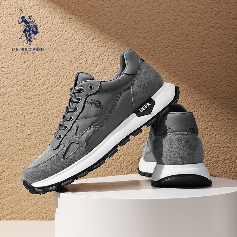 U.S. POLO ASSN.® Tênis de couro respirável versáteis e modernos para exteriores