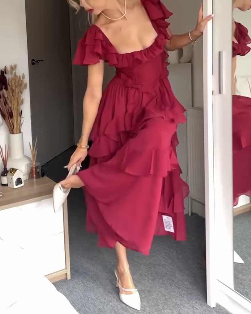 Elisa - Vestido com folhos