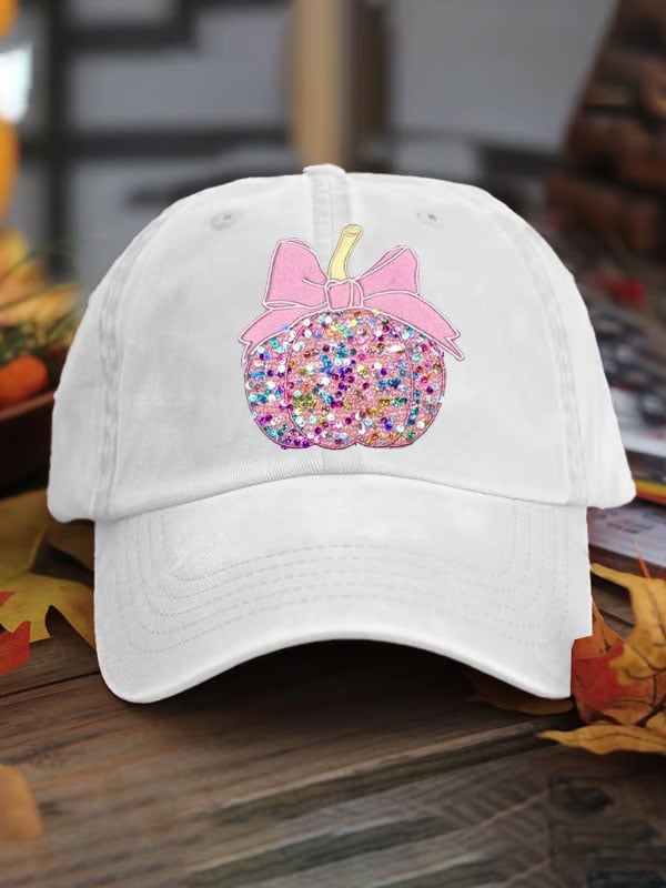 Unisex Pink Pumpkin Breast Cancer Awareness Print Baseball Cap