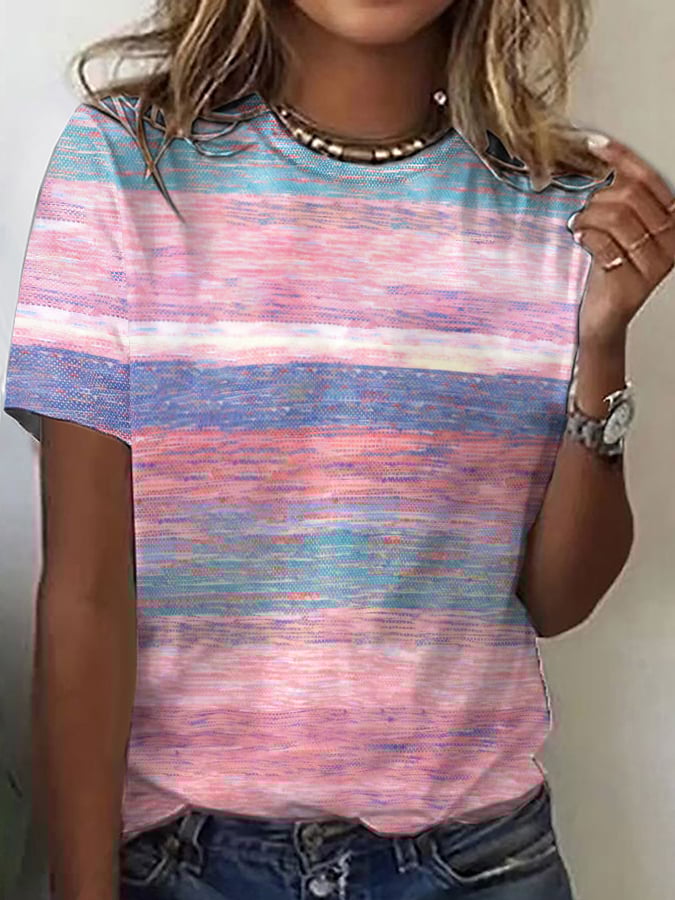 Women's Breast Cancer Awareness Round Neck T-Shirt