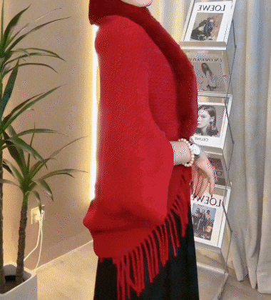 (💗Különleges ajánlat - 49% kedvezmény) - Női vastag kötött bő kendő