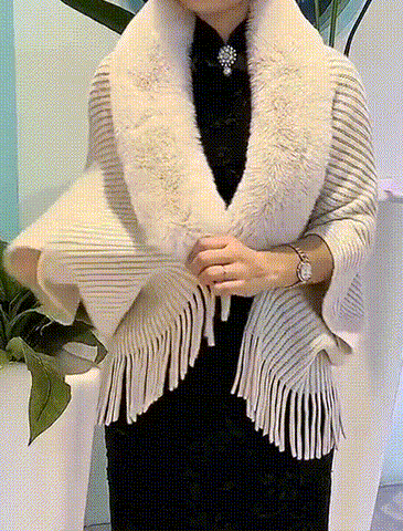 (💗Különleges ajánlat - 49% kedvezmény) - Női vastag kötött bő kendő