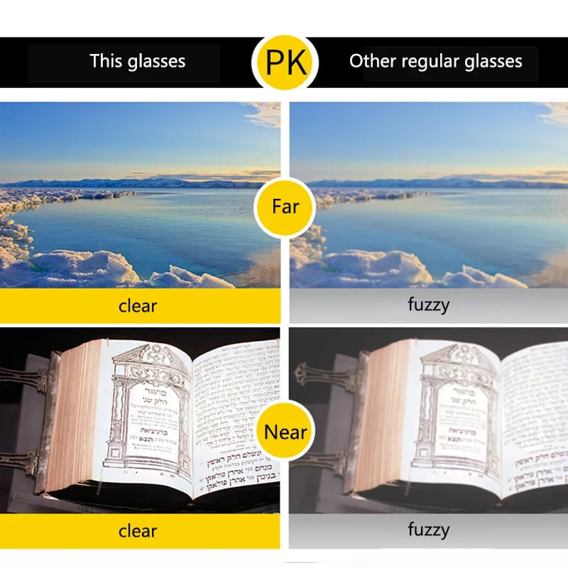 Óculos de leitura dobráveis ​​dourados com proteção antifadiga contra luz azul