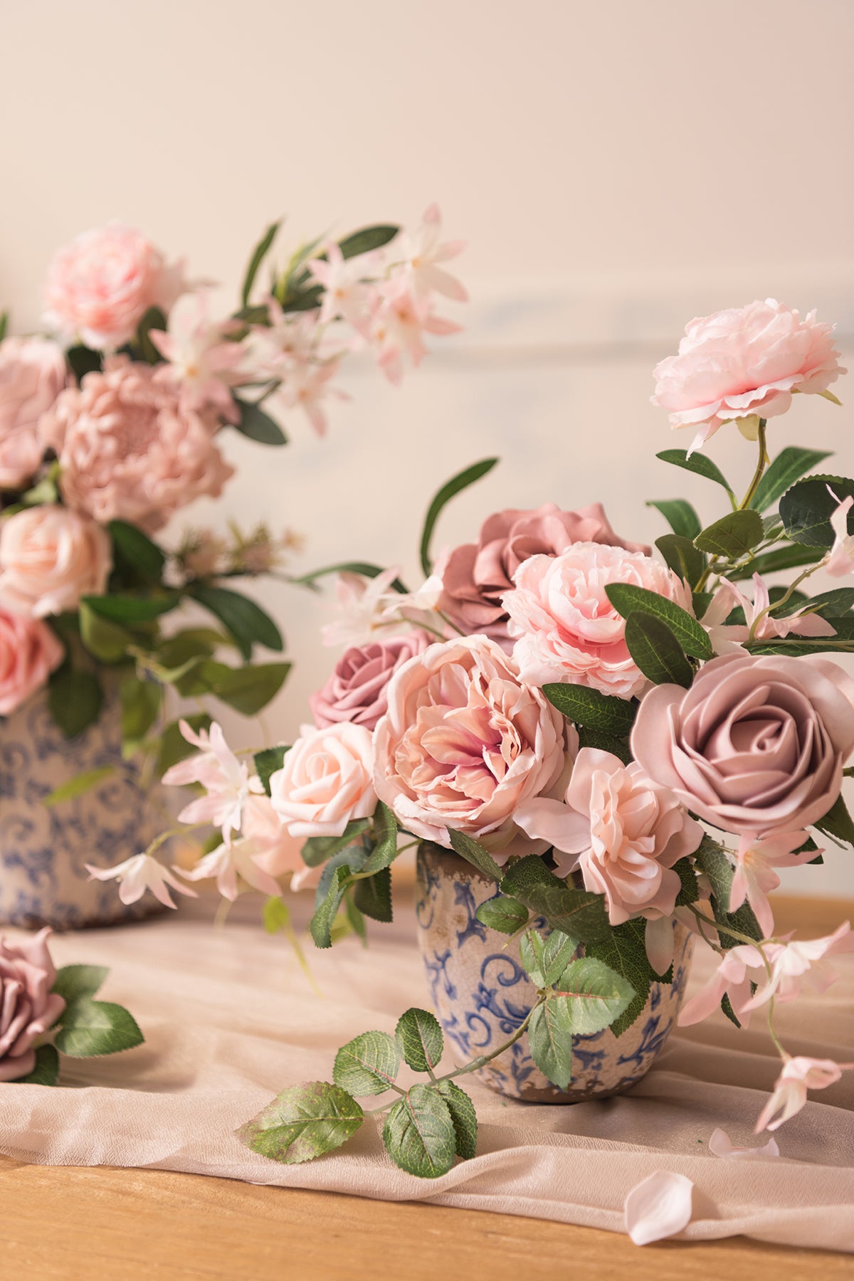 Caixas de flores de designer Dusty Rose