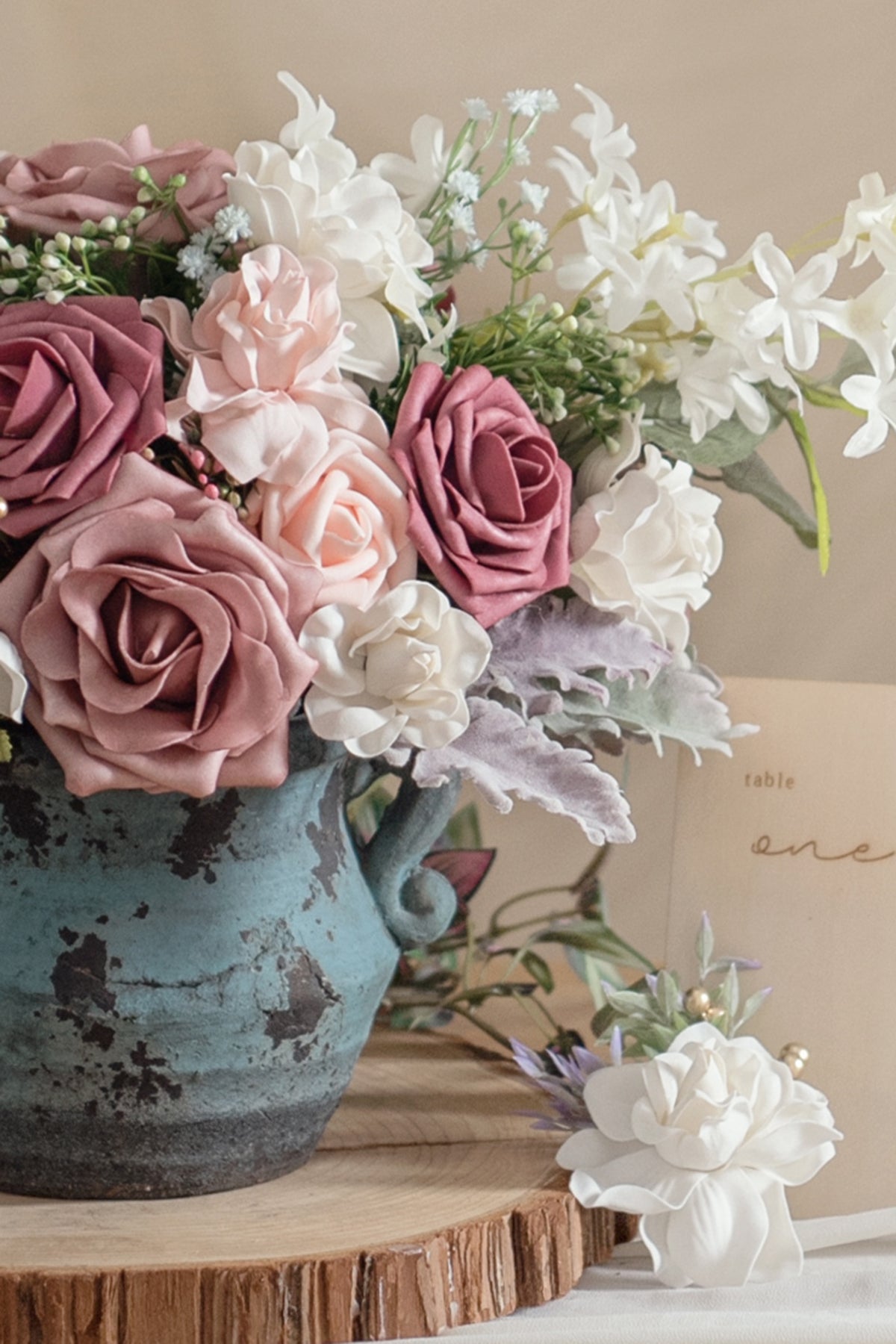 Caixas de flores de designer Dusty Rose