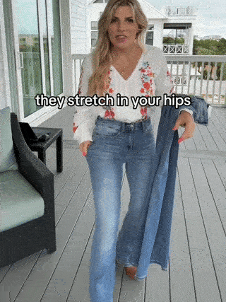 Calça jeans bootcut com controle de barriga do Santo Graal (compre 2 frete grátis)