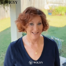 Wigyy Perucas ruivas encaracoladas Bob