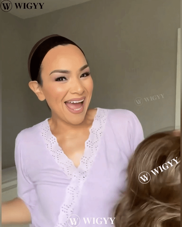 Wigyy Peruca Elegante Marrom Curl