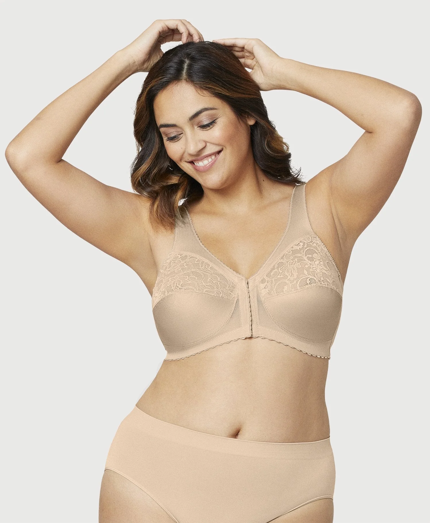 Front Hooks, Stretch-Lace, Super-Lift, and Posture Correction Bra