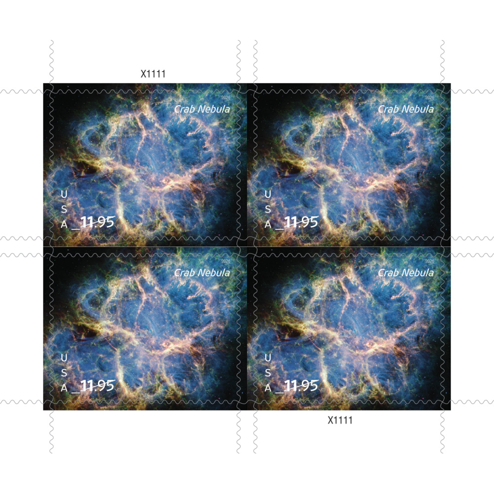 2026 Crab Nebula Priority Mail Postage Stamps