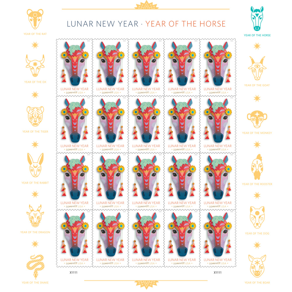 2026 Lunar New Year: Year ofthe Horse Stamps Forever First Class Postage Stamps