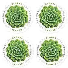 2017 Global Green Succulent  Forever First Class U.S Postage Stamps