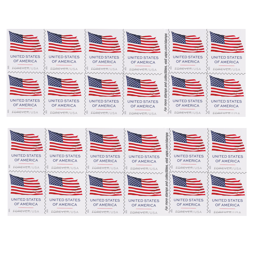 2025 U.S. Flags Forever First Class Postage Stamps