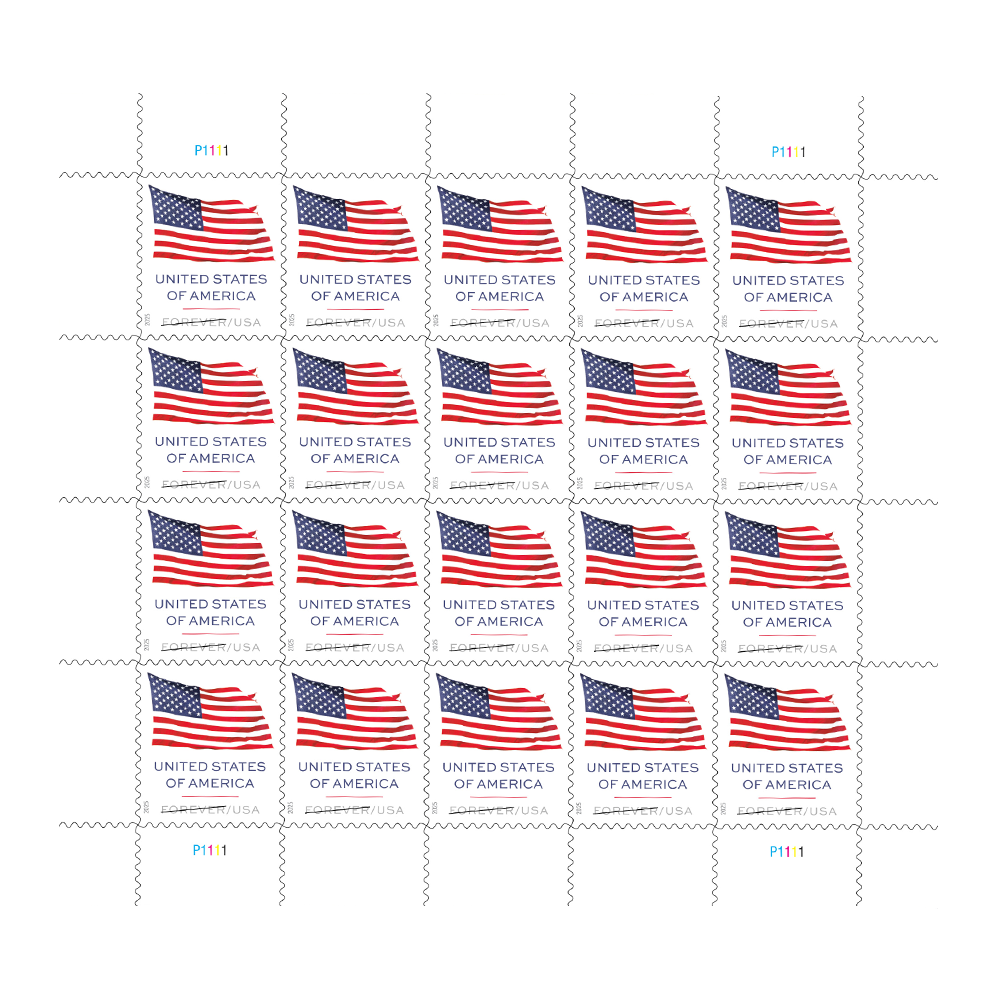2025 U.S. Flags Forever First Class Postage Stamps