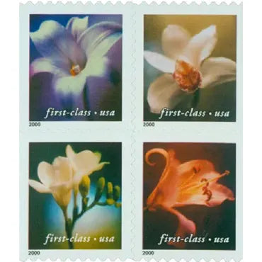 2000 34c Lilies First Class Postage Stamps （Value Stamp Not Forever）
