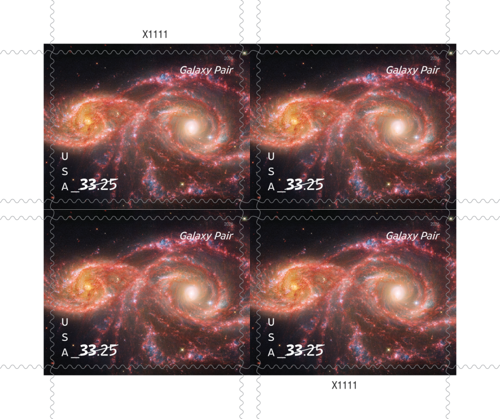 2026 Galaxy Pair Priority Mail Postage Stamps