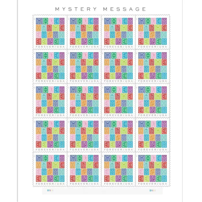 2021 Mystery Message Forever First Class Postage Stamps