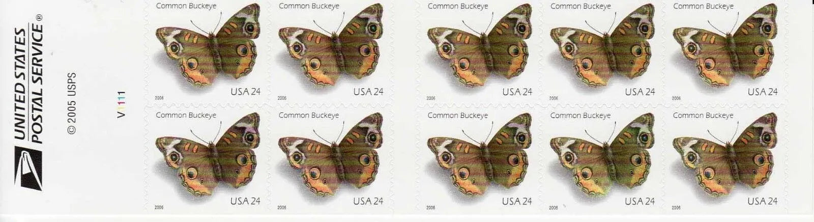 2006 Common Buckeye Butterfly First Class Postage Stamps (Value Stamp Not Forever)