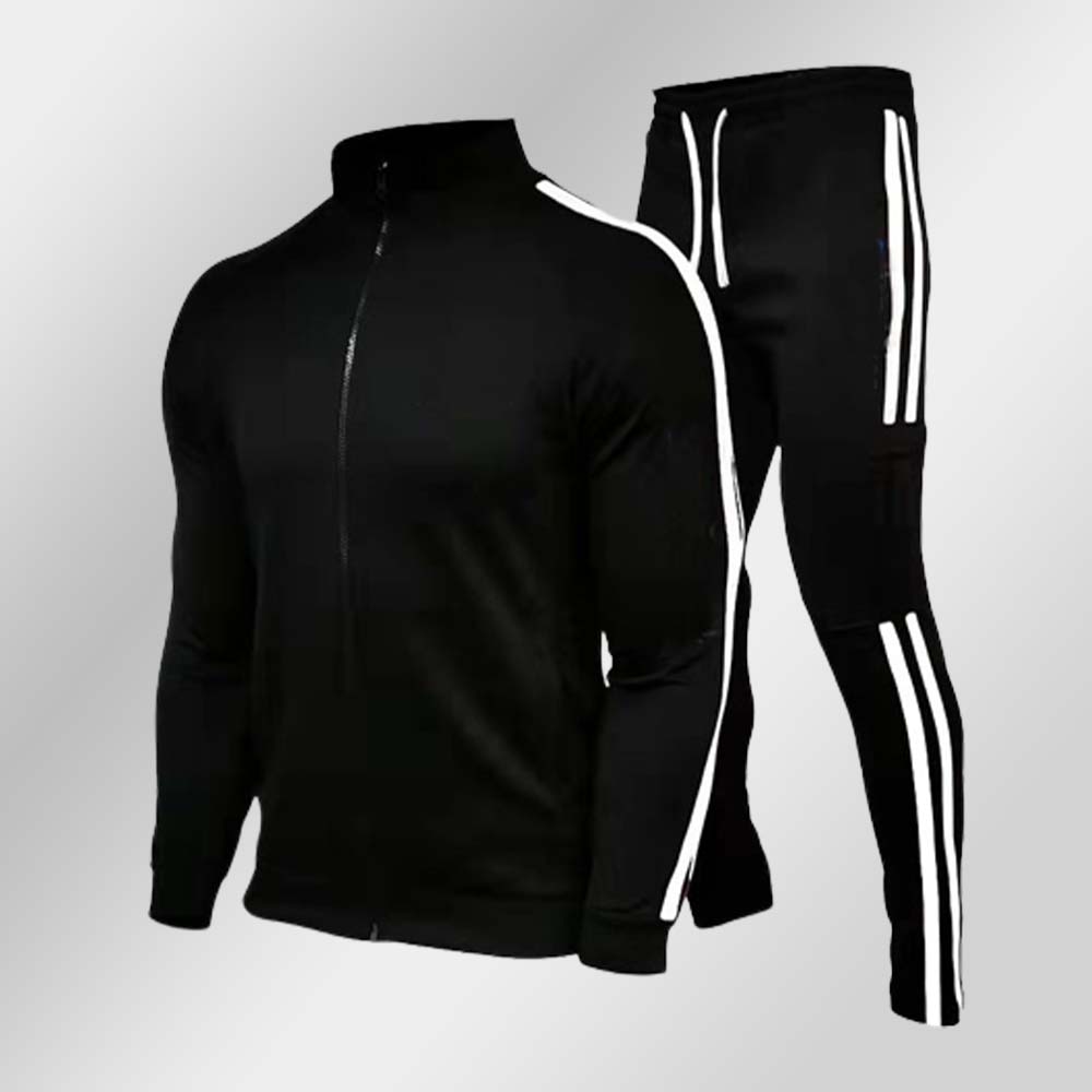 Diggetty Men's new sports two-piece fitness running zipper cardigan jo