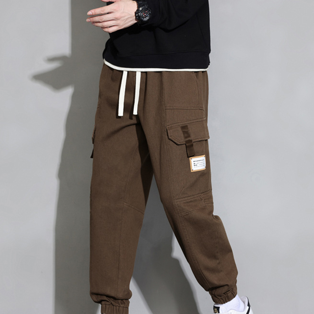Diggetty New men's trendy overalls casual style trousers jogger pants