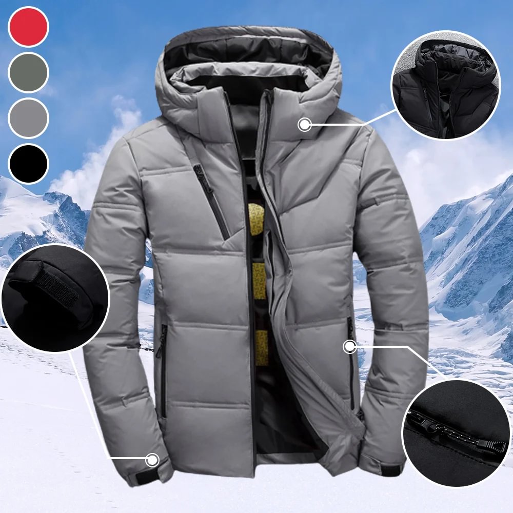 Diggetty Men's short hooded thermal down jacket