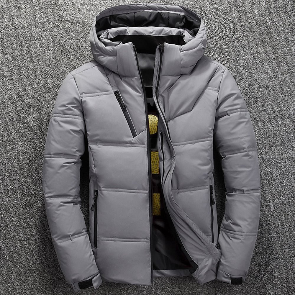 Diggetty Men's short hooded thermal down jacket