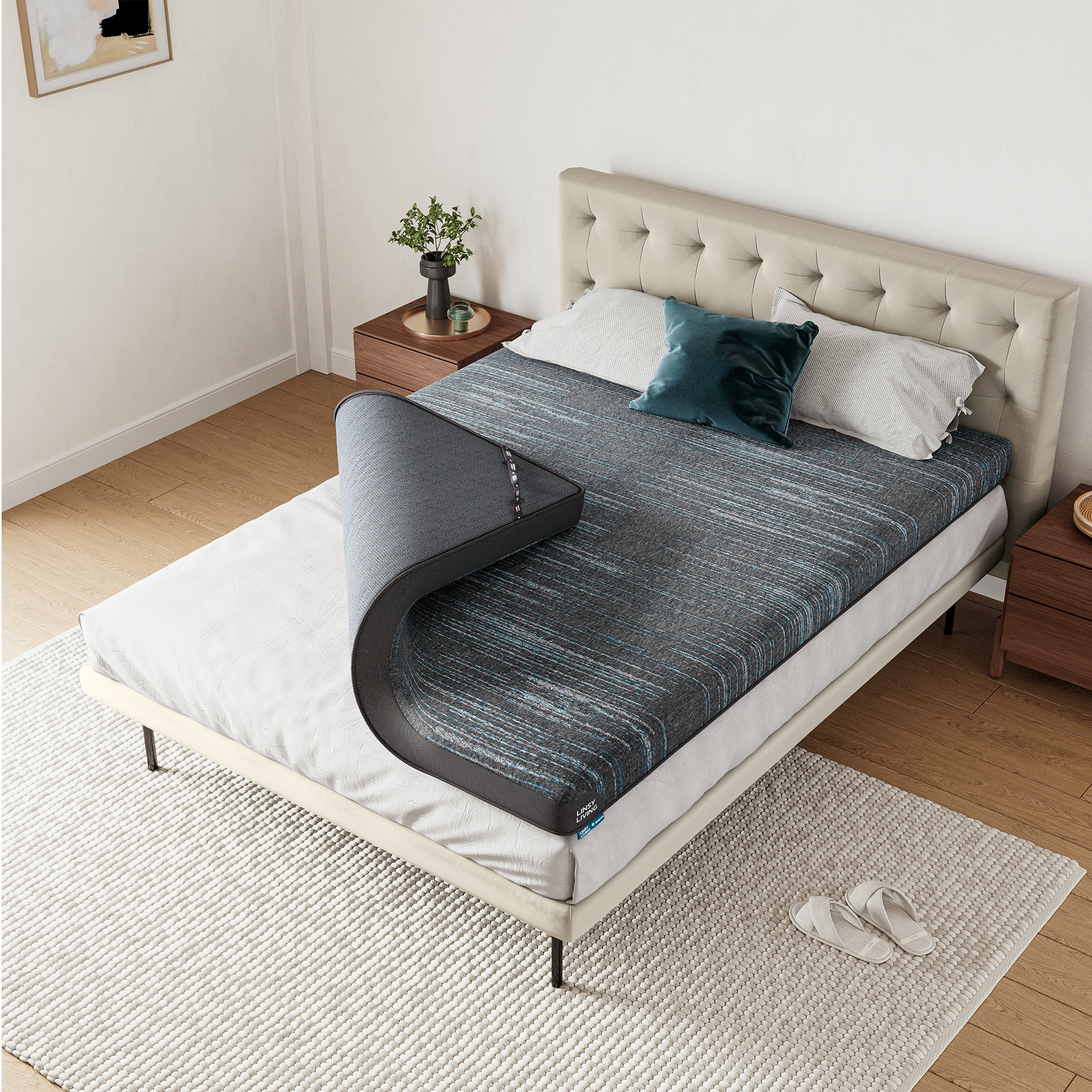 The Linsy Living 3-Inch Mattress Topper Starts at $75 With a Coupon at