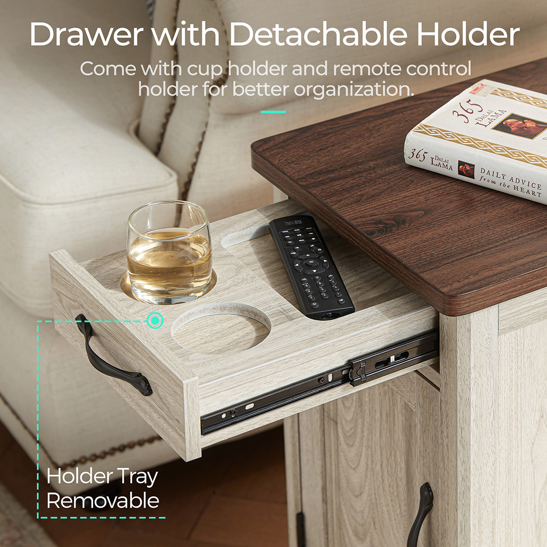 End table with storage and charging station hotsell