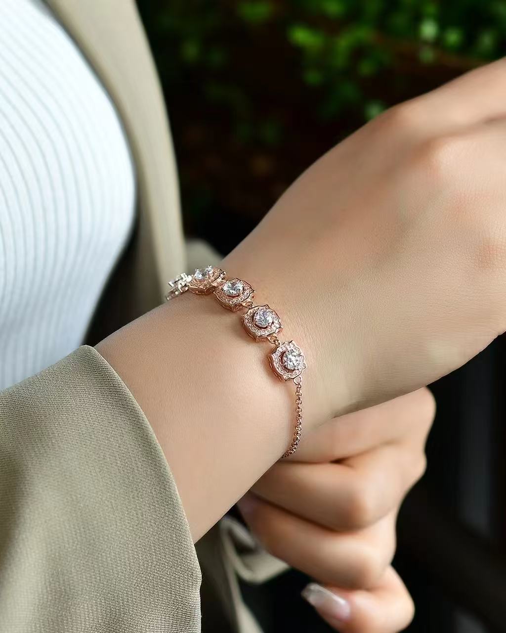 Moissanite Bracelet S925 silver 