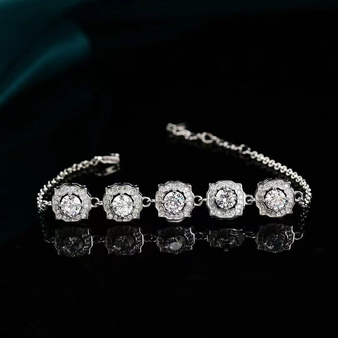 Moissanite Bracelet S925 silver 