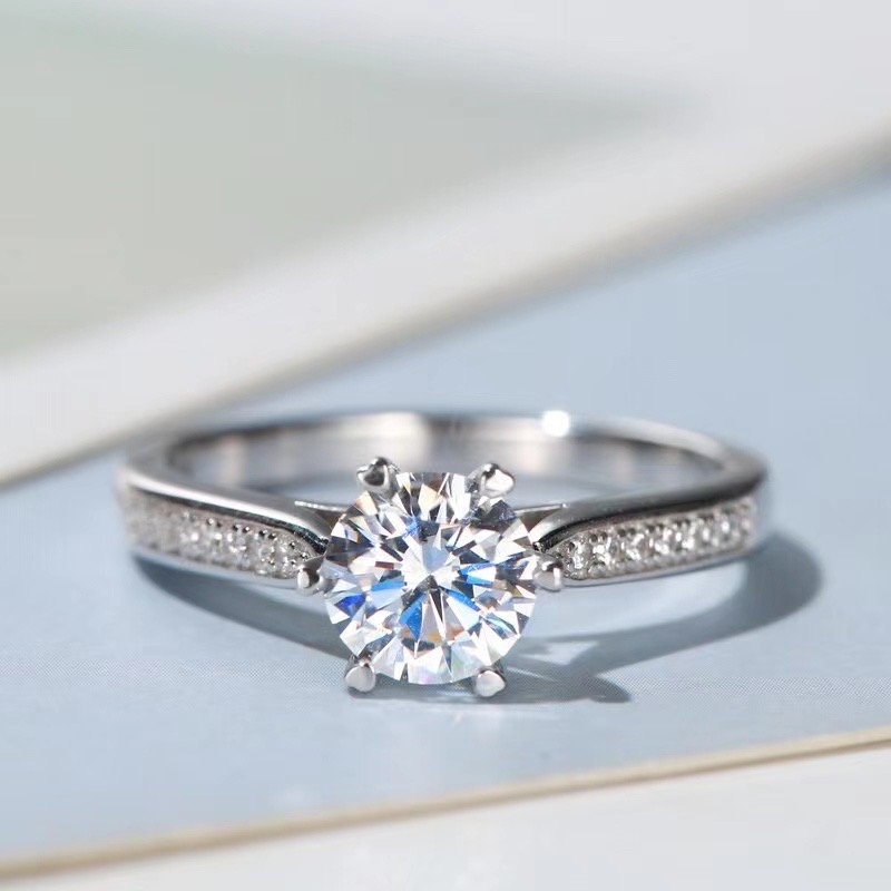 [Copy][Copy][Copy][Copy]Moissanite fortune turns ring S925 silver,时来运转