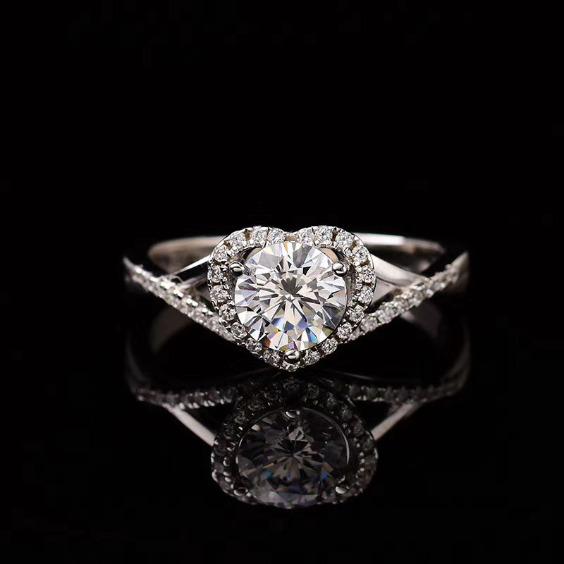 [Copy]Moissanite Twisted arm love Ring S925 silver,扭臂爱心