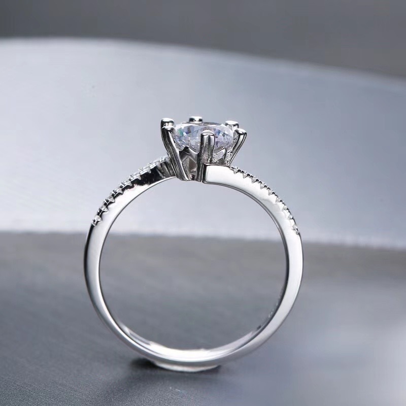[Copy][Copy][Copy]Moissanite Micro embedded twisted arm snowflake Ring S925 silver,微镶扭臂雪花