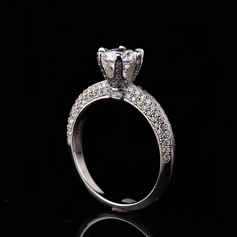[Copy]Moissanite half of the country ring S925 silver,半壁江山