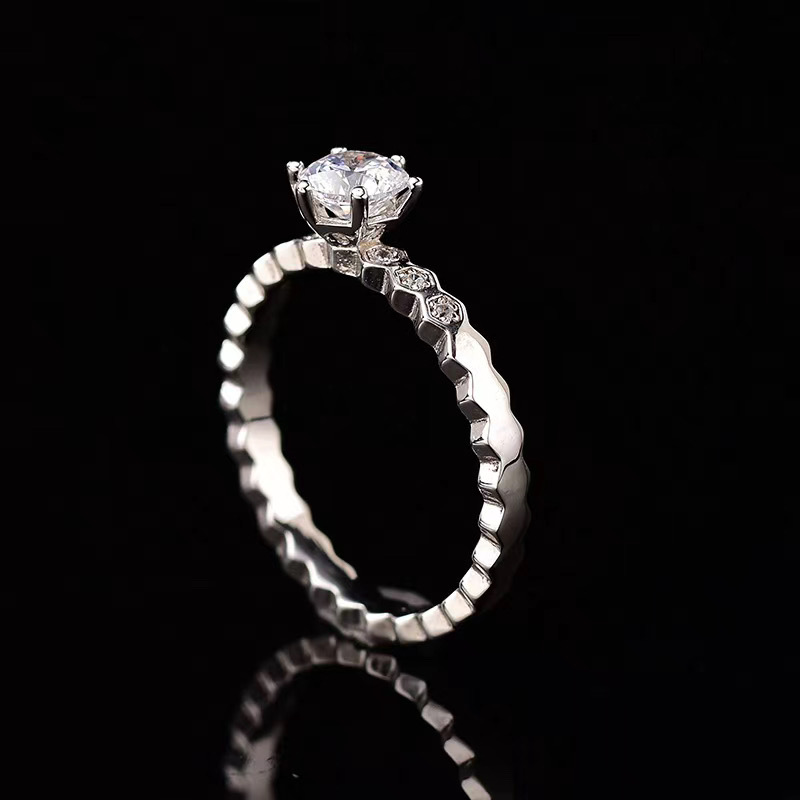[Copy][Copy]Moissanite honeycomb ring S925 silver,蜂巢