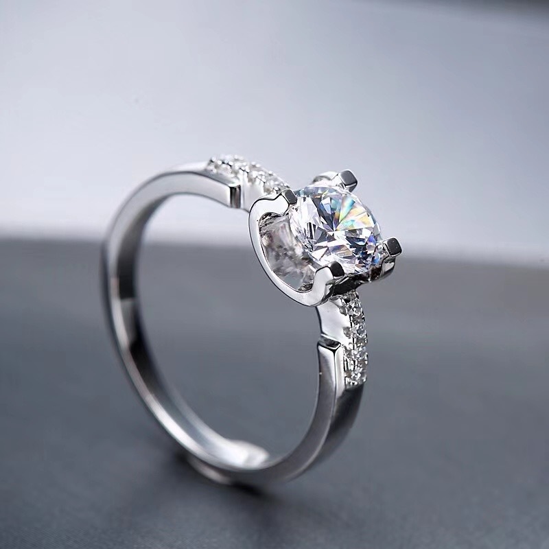 [Copy]Moissanite Bull head small waist ring S925 silver,牛头小蛮腰