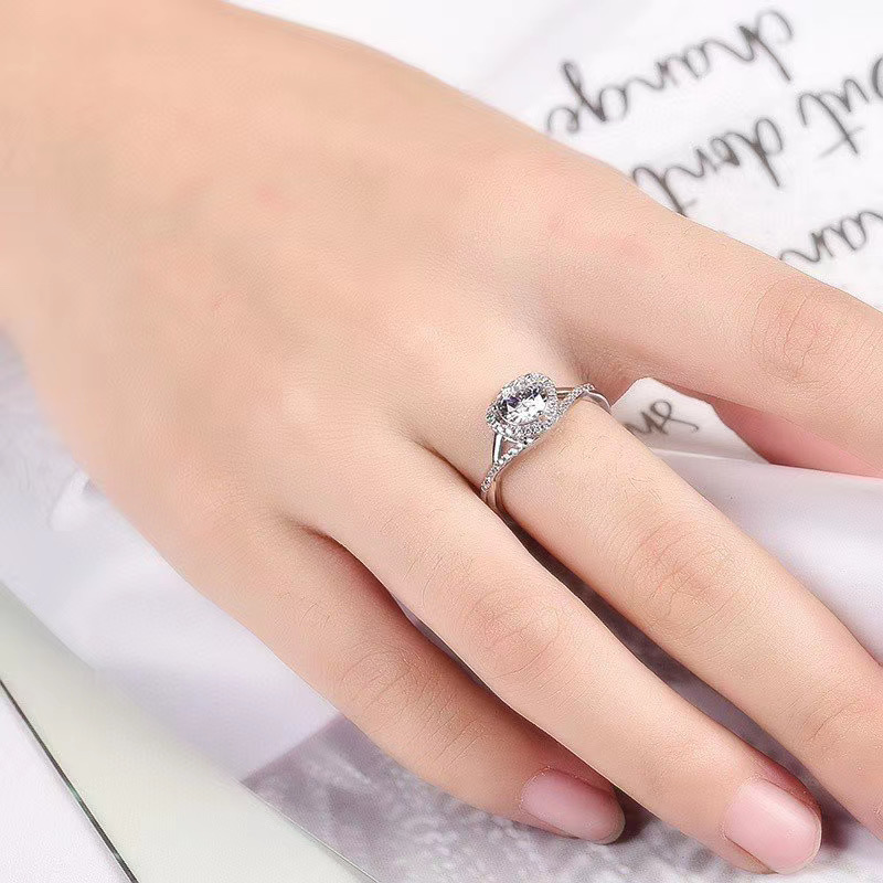 [Copy]Moissanite Twisted arm love Ring S925 silver,扭臂爱心