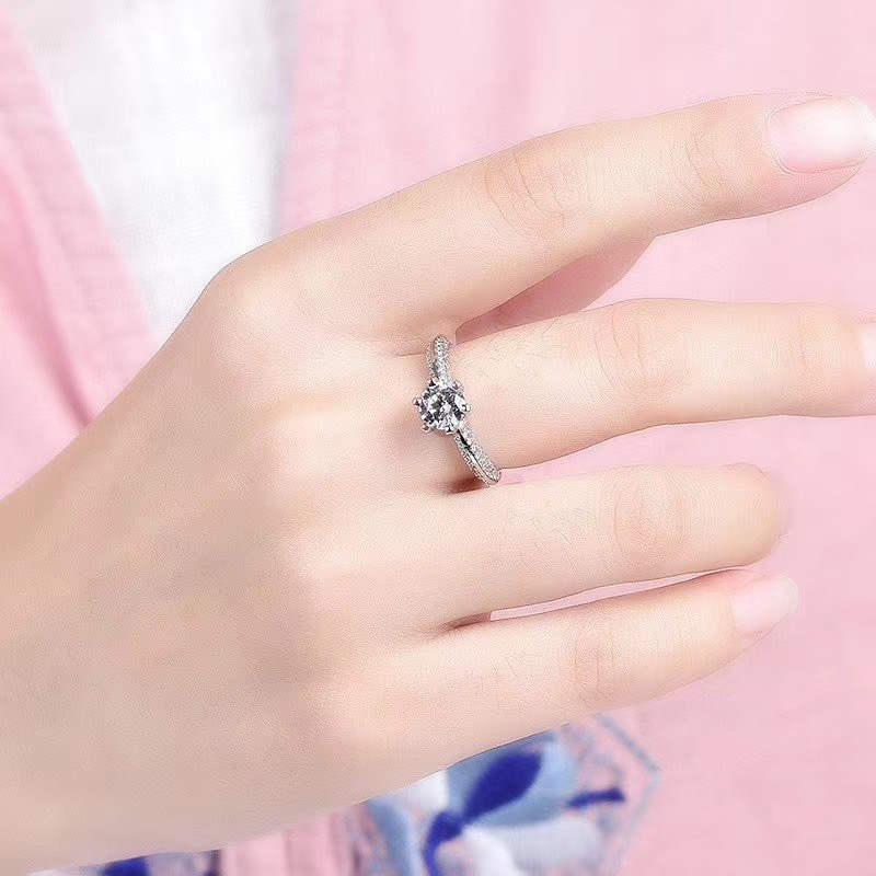 [Copy]Moissanite half of the country ring S925 silver,半壁江山