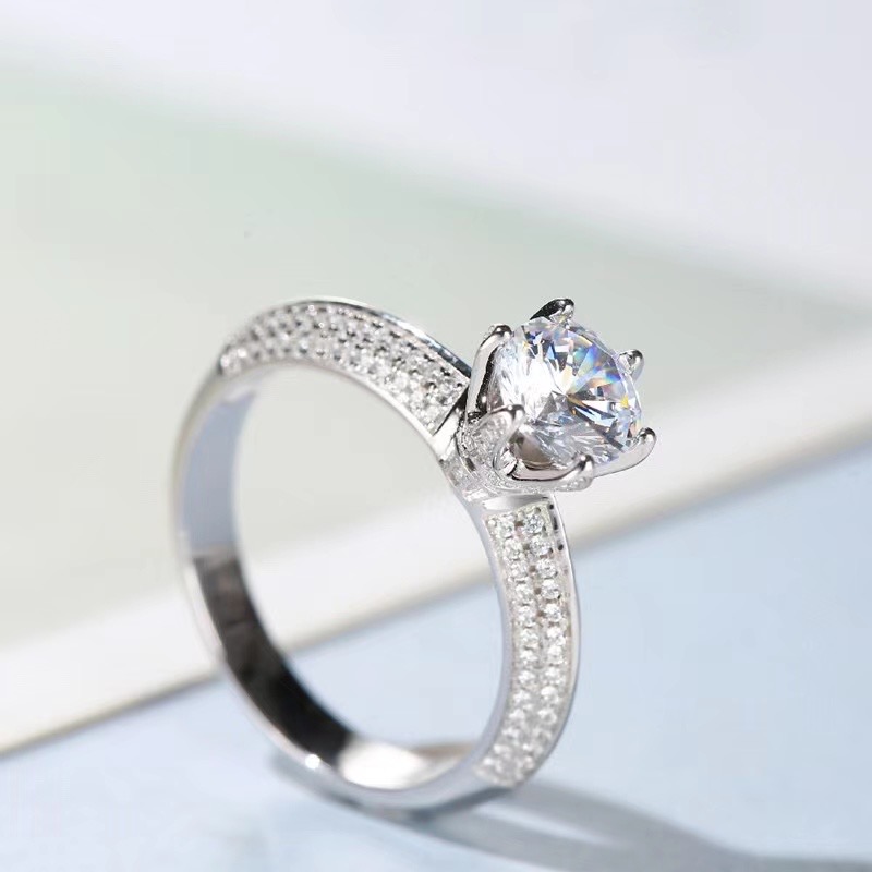 [Copy]Moissanite half of the country ring S925 silver,半壁江山