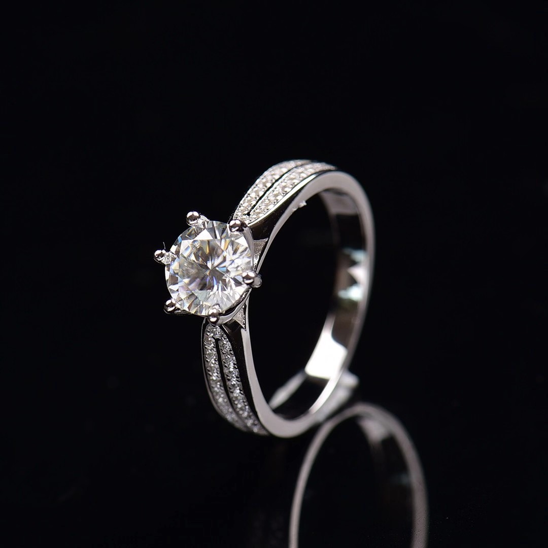 [Copy]Moissanite Star Queen ring S925 silver,星光皇后戒指