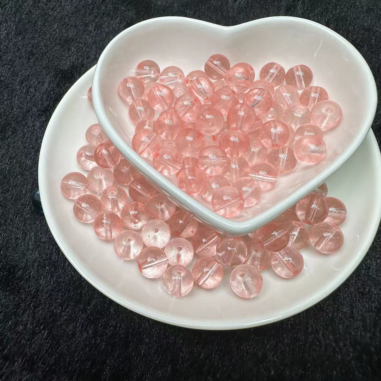 Clear glass beads 