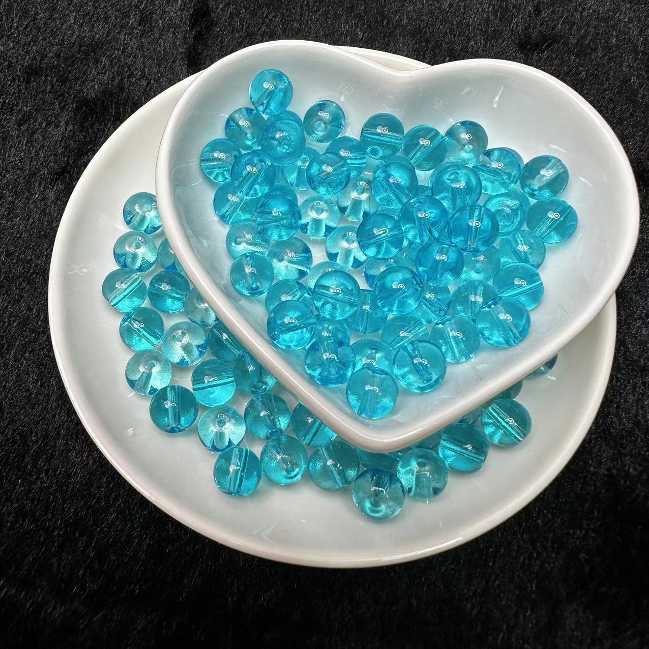Clear glass beads 
