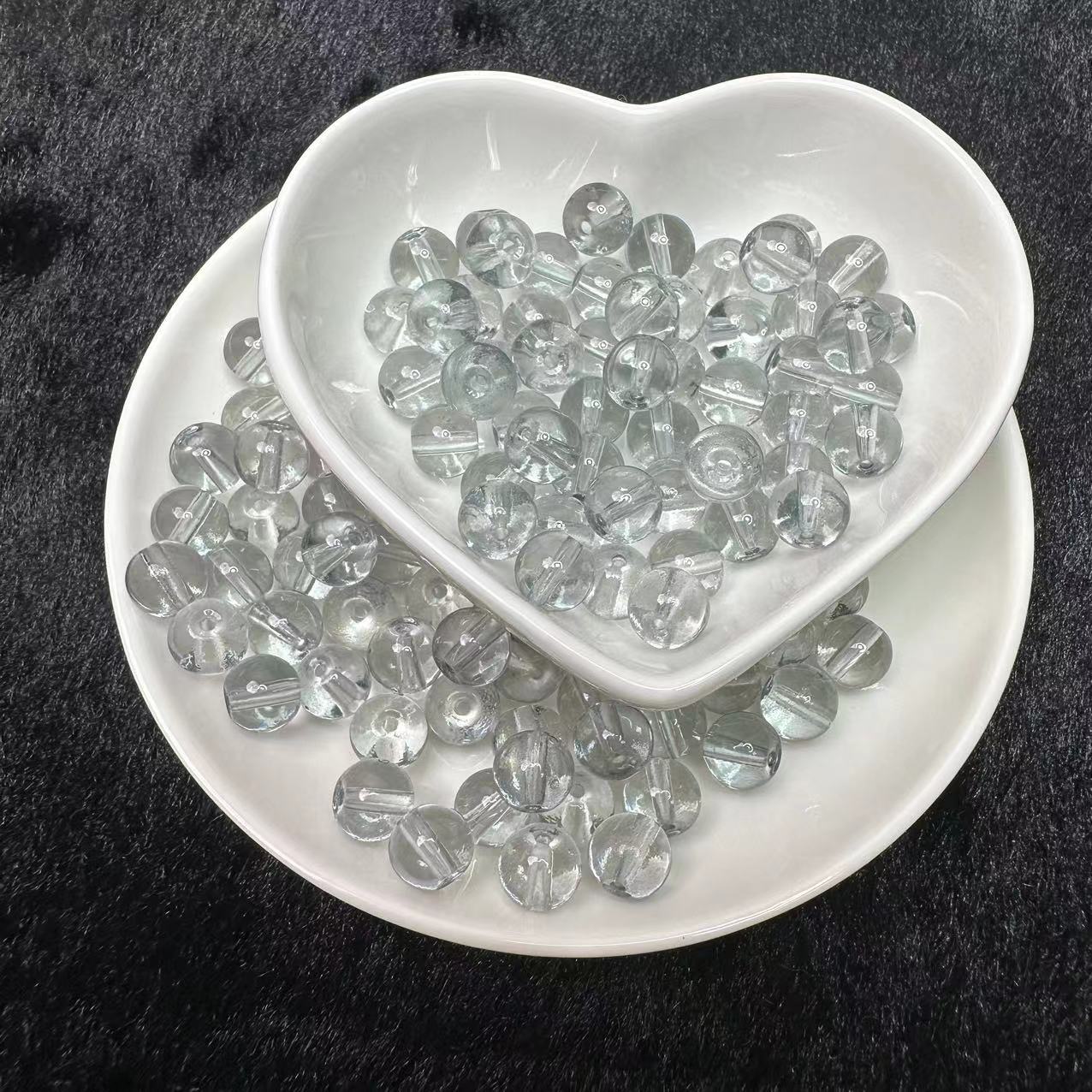 Clear glass beads 