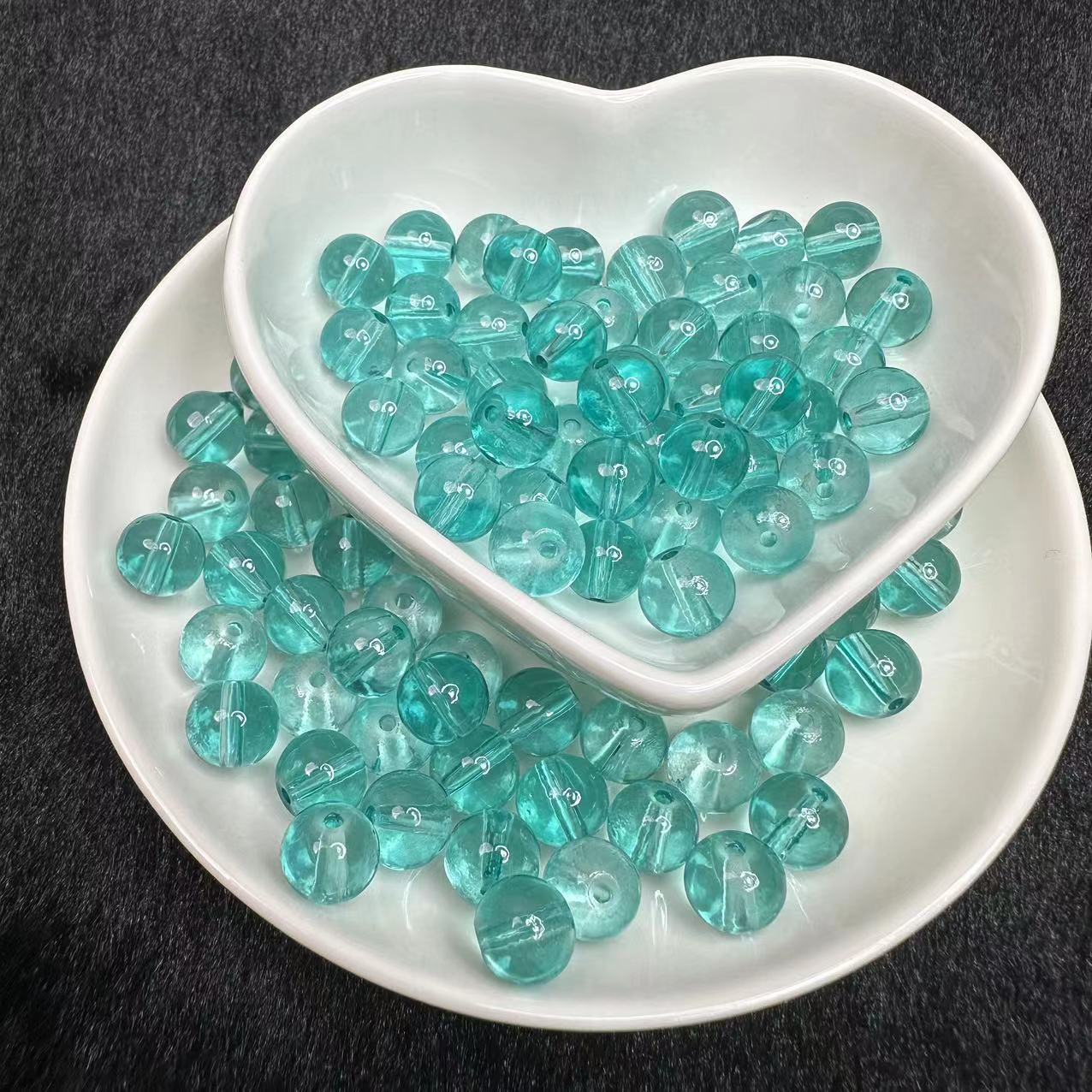 Clear glass beads 